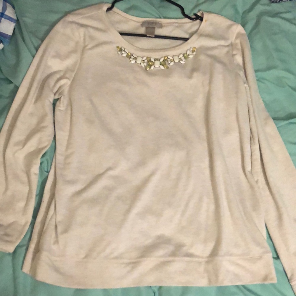 Sequin collar sweater